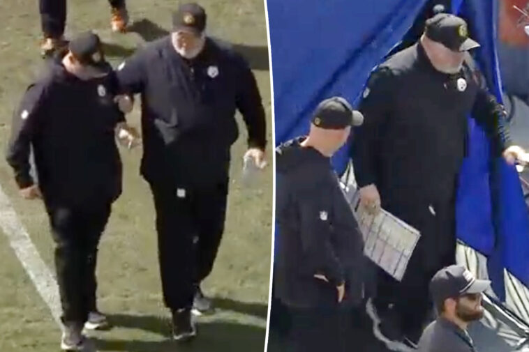mike-mccarthy-spends-steelers’-entire-halftime-in-medical-tent-with-injury-in-bizarre-scene