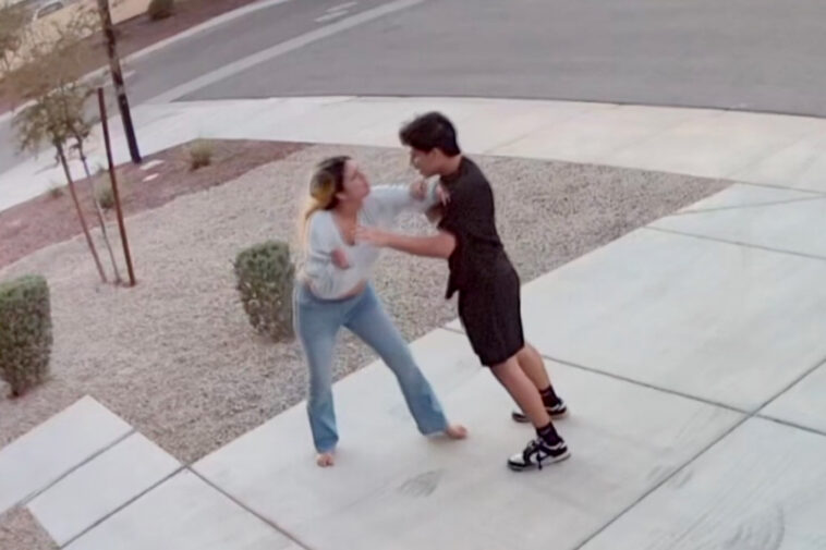 moment-screaming-mom-brawls-with-man-who-charged-her-home,-booted-her-daughter-—-before-attacker-gives-bizarre-excuse