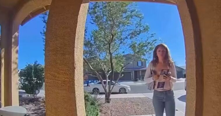 watch:-democratic-campaign-volunteer-appears-to-swipe-package-while-knocking-on-doors