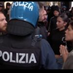 watch:-liberal-italian-woman-confronts-police-for-being-too-rough-with-third-world-migrant-rioters-—-seconds-later,-an-explosive-goes-off