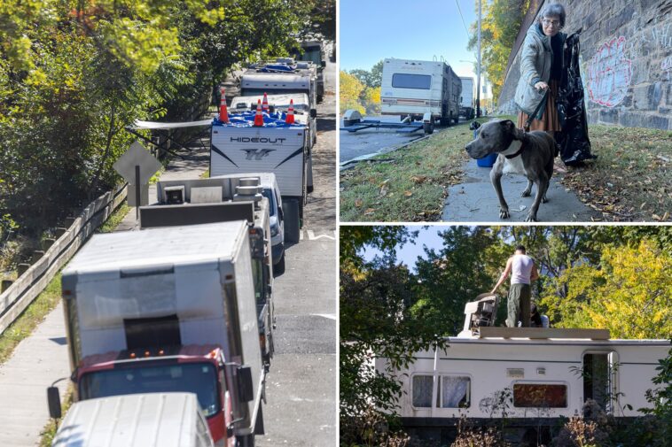eyesore-nyc-corridor-has-homeless-shacking-up-in-rvs,-trucks-and-trailers:-‘it-looks-whack’