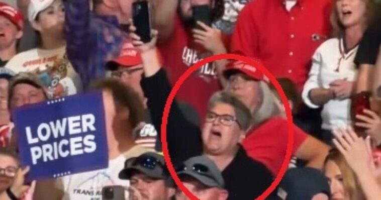 another-angry,-screaming-butch-haired-karen-gets-booted-out-of-a-trump-rally
