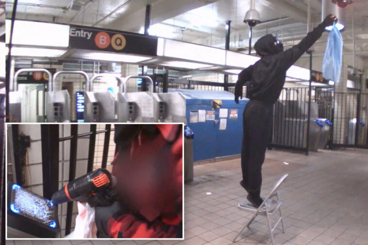 masked-anti-israel-vandals-shatter-seven-omny-machines-at-nyc-subway-station-over-alleged-idf-ties