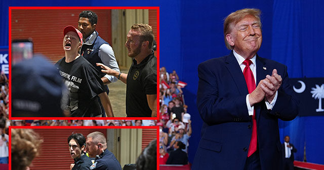 watch:-trump-unfazed-by-at-least-10-protesters-during-south-carolina-speech