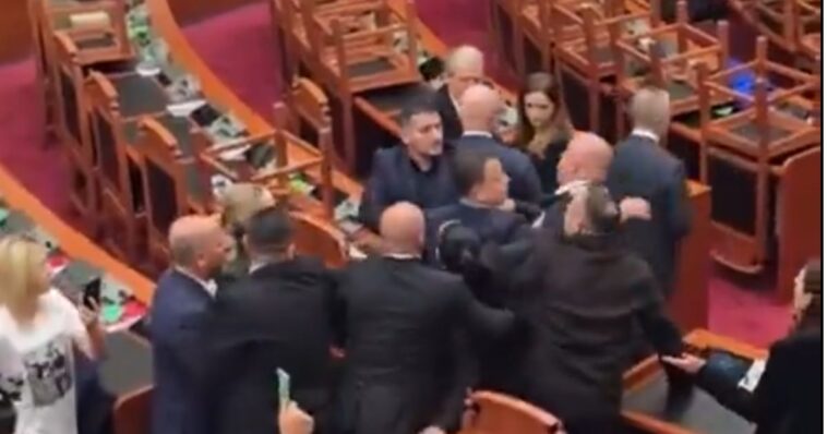 watch:-socialists-and-democrats-trigger-chaotic-brawl-in-european-nation’s-parliament