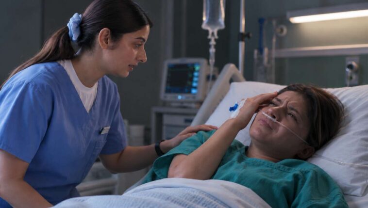 nurse-wakes-sleeping-new-mom-for-17th-time-to-remind-her-to-get-some-rest