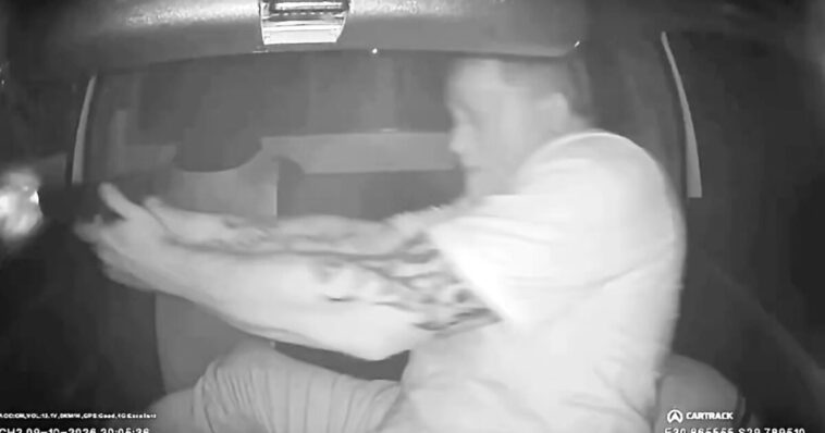 watch:-hero-dad-takes-down-armed-carjacker-in-wild-gunfight-while-shielding-his-daughter-from-bullets-inside-the-car-(video)