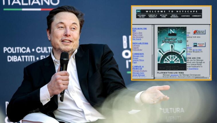 elon-musk-accused-of-downgrading-ukraine’s-starlink-to-dial-up-with-netscape-navigator