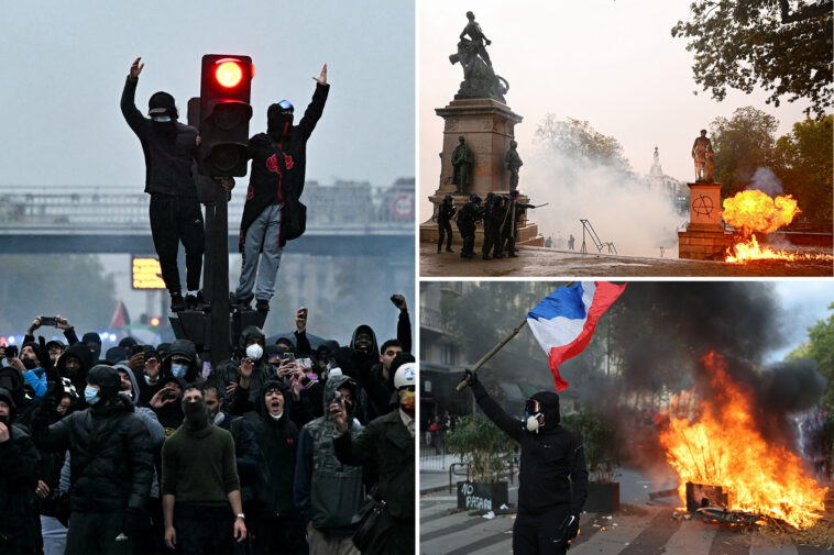 france-on-edge:-nearly-800-protests-as-police-clash-with-demonstrators