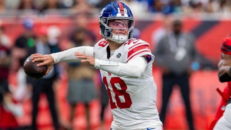 jj-mccarthy-opting-not-to-wear-eyeblack-in-giants-win-over-texans-likely-linked-to-his-hatred-for-ohio-state
