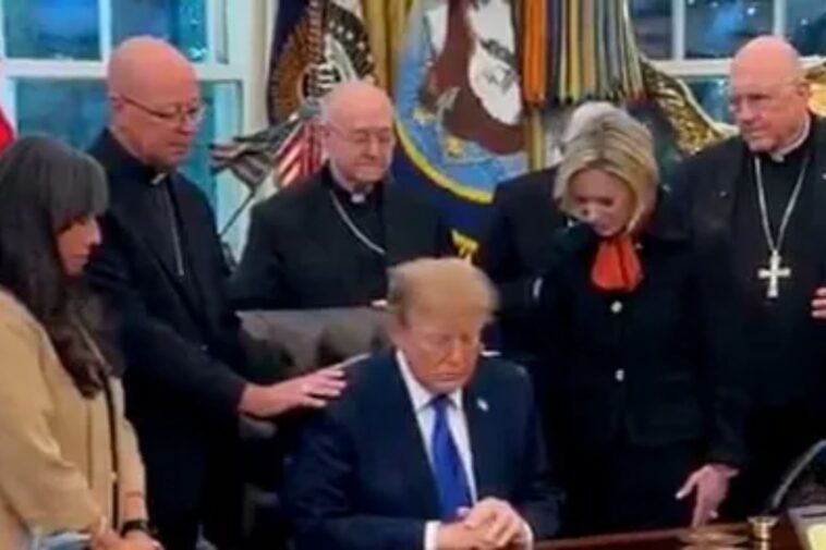 white-house-defends-trump-after-archbishop-calls-prayer-moment-‘manipulated’-ahead-of-midterms
