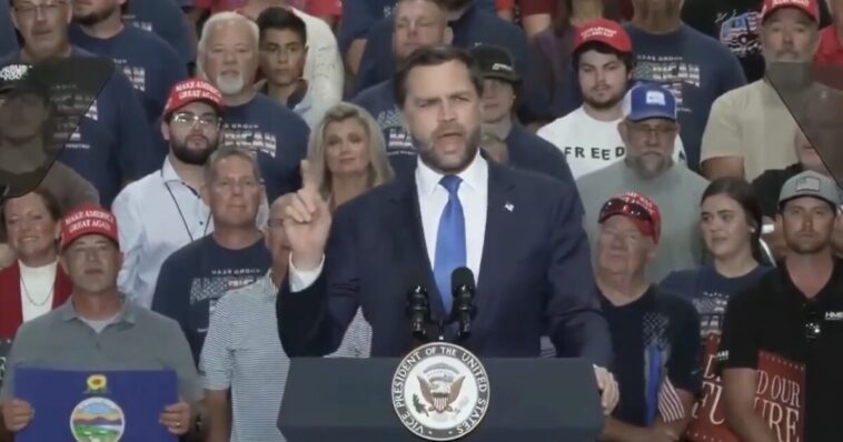 (video)-jd-vance-responds-to-leftist-protester-with-fire!-says-attempts-to-shut-down-rallies-are-because-“all-the-dems-are-selling-is-a-fat-load-of-bullsh*t”