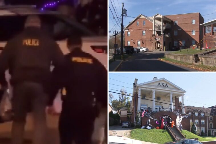 cops-raid-west-virginia-university-frat-houses-in-hazing-probe,-hauling-out-bags-as-hundreds-of-students-look-on