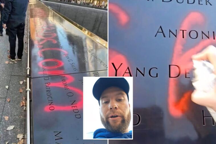 gun-control-nut-spray-paints-9/11-memorial-with-‘just-stop-killing-kids’-in-broad-daylight-stunt