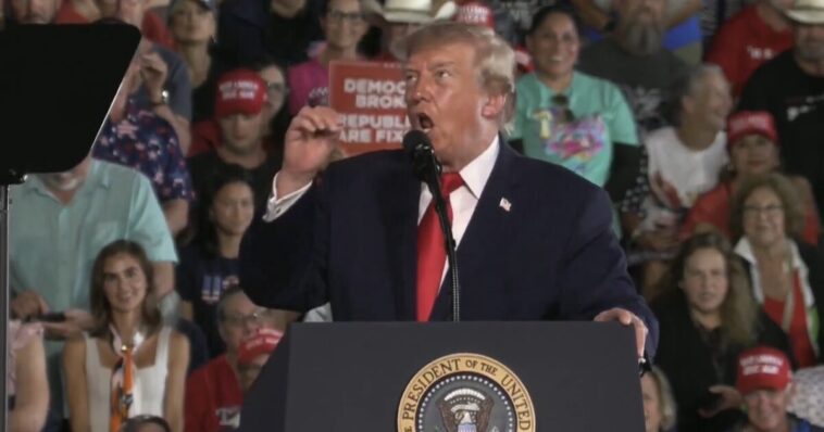 watch:-trump-roasts-james-talarico-over-his-obsession-with-drag-queens-and-trans-children,-imitates-him-choking-on-meat-–-“i-love-the-meat,-ahh,-i-love-it!”