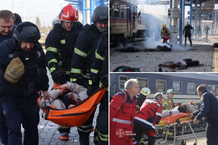 russian-drone-strike-kills-at-least-14-on-ukrainian-rail-platform